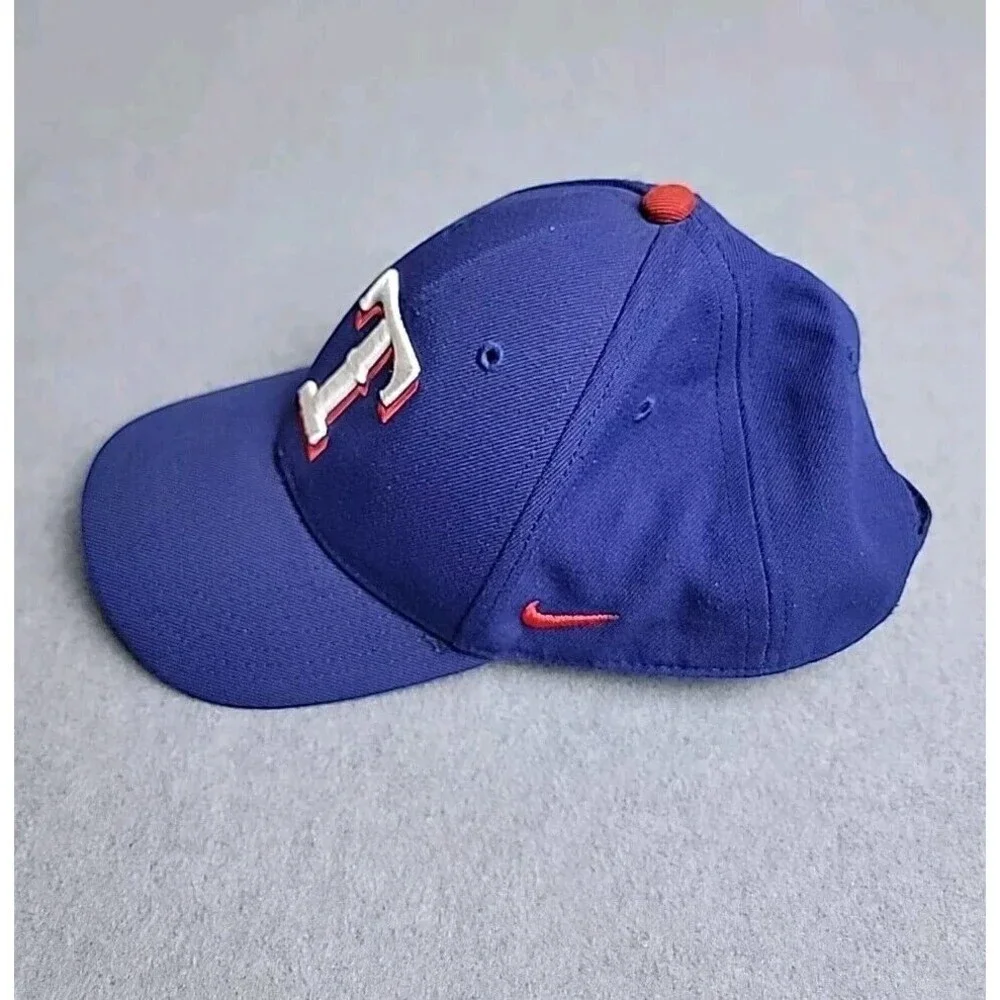 Nike Texas Rangers Hat Cap Strapback Blue Embroidered Swoosh Logo‎ MLB OSFM